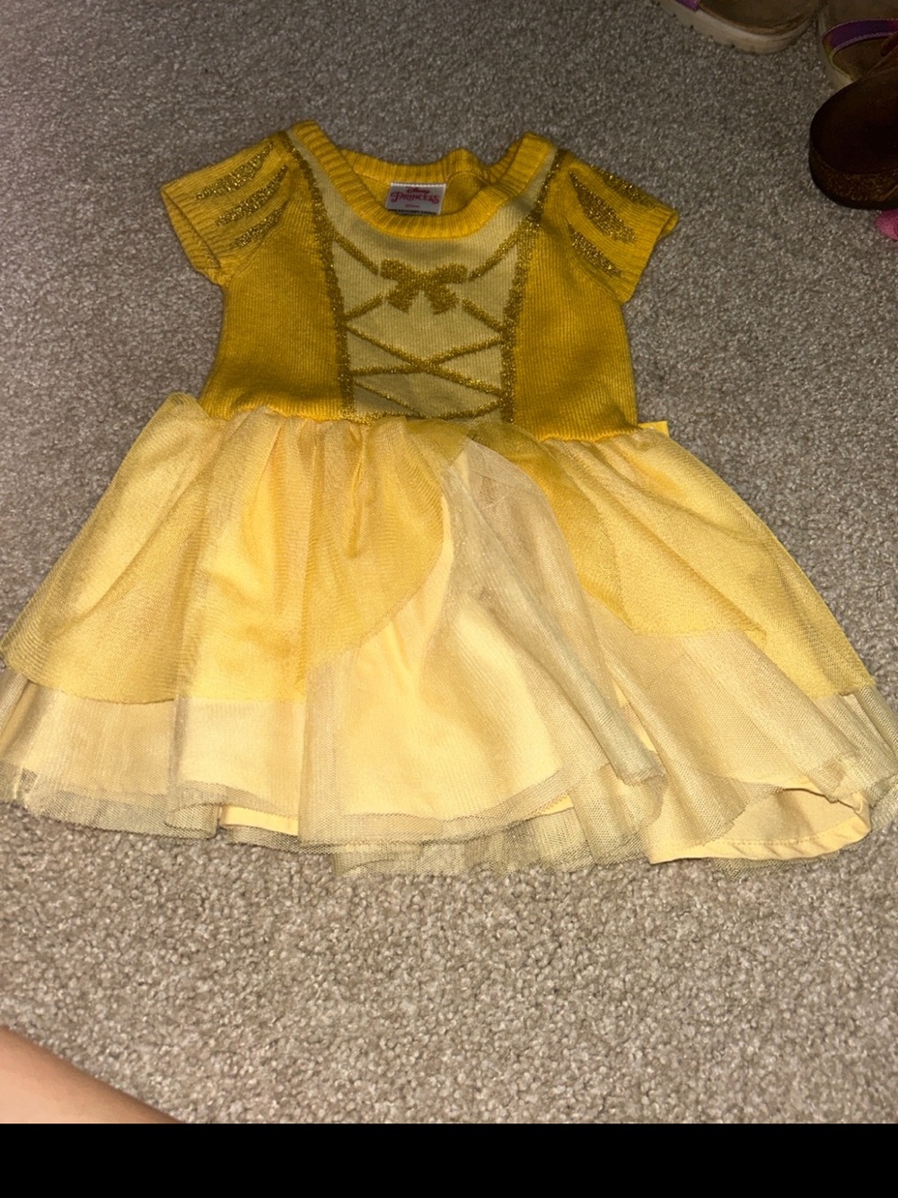 Disney Yellow Princess Tulle Dress - Sparkle Bodice